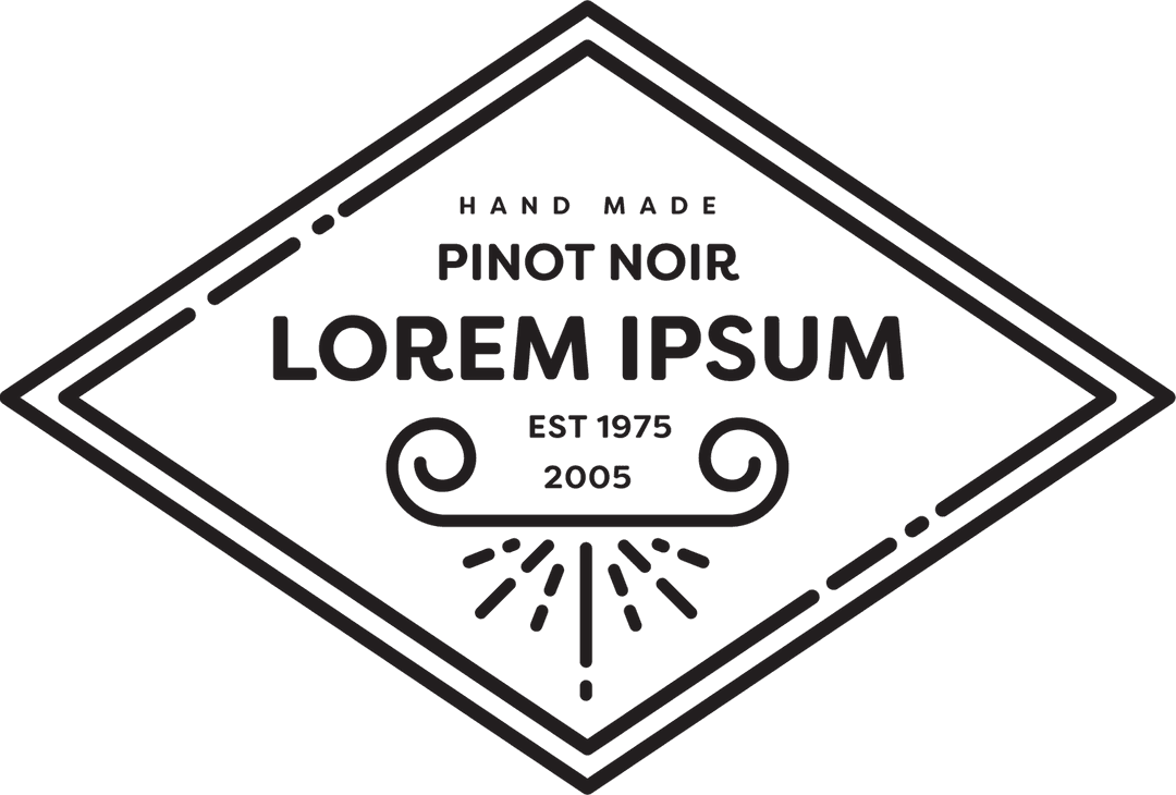 Transparent Vector Logo Design with Decorative Elements