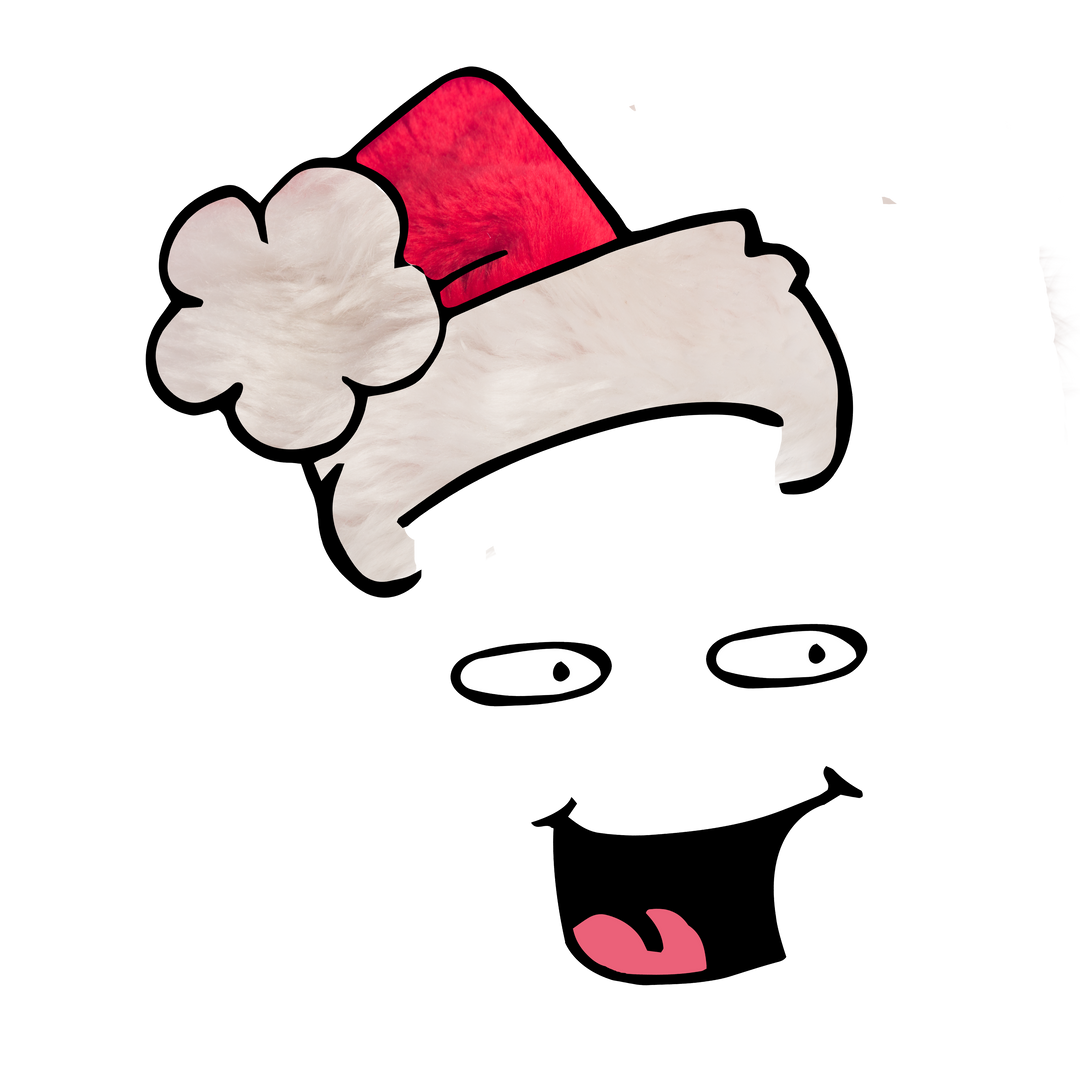 Whimsical Santa Hat Face PNG on Transparent Background - Download Free Stock Images Pikwizard.com