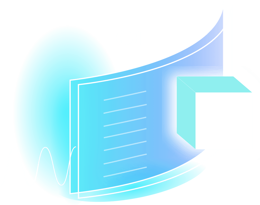 Futuristic Cube and Orb with Transparent Effect and Copy Space