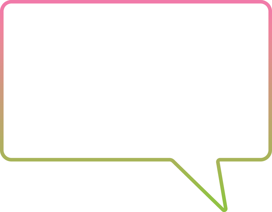 Speech Bubble with Gradient Border on Transparent Background - Download Free Stock Images Pikwizard.com