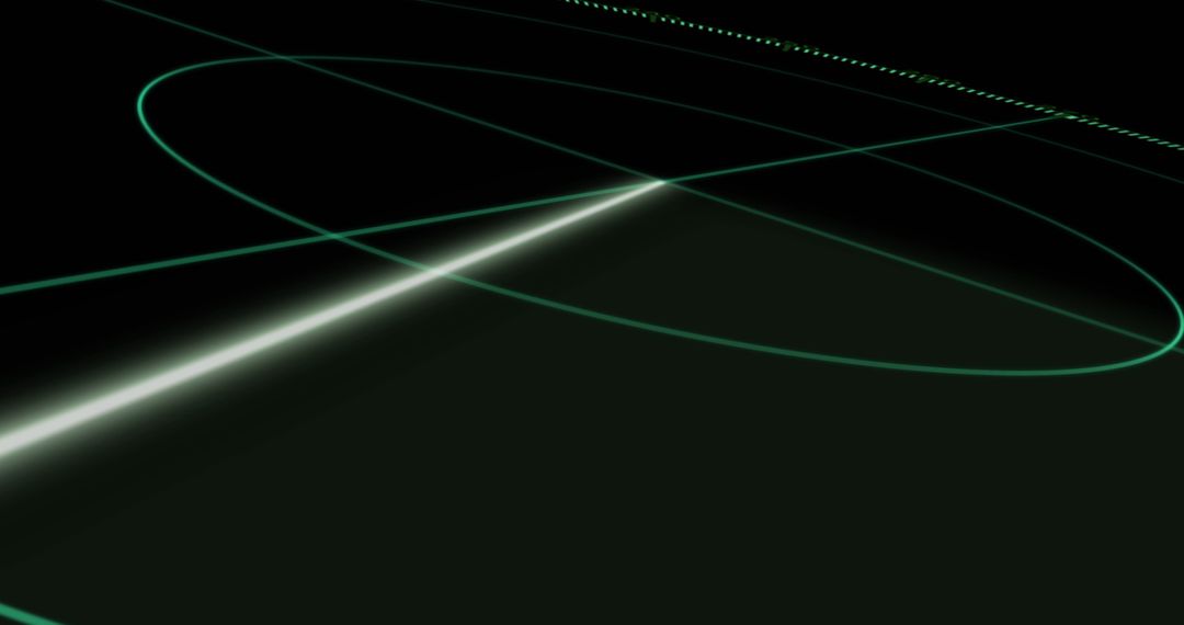 Digital Radar Interface with Moving Dots on Dark Background