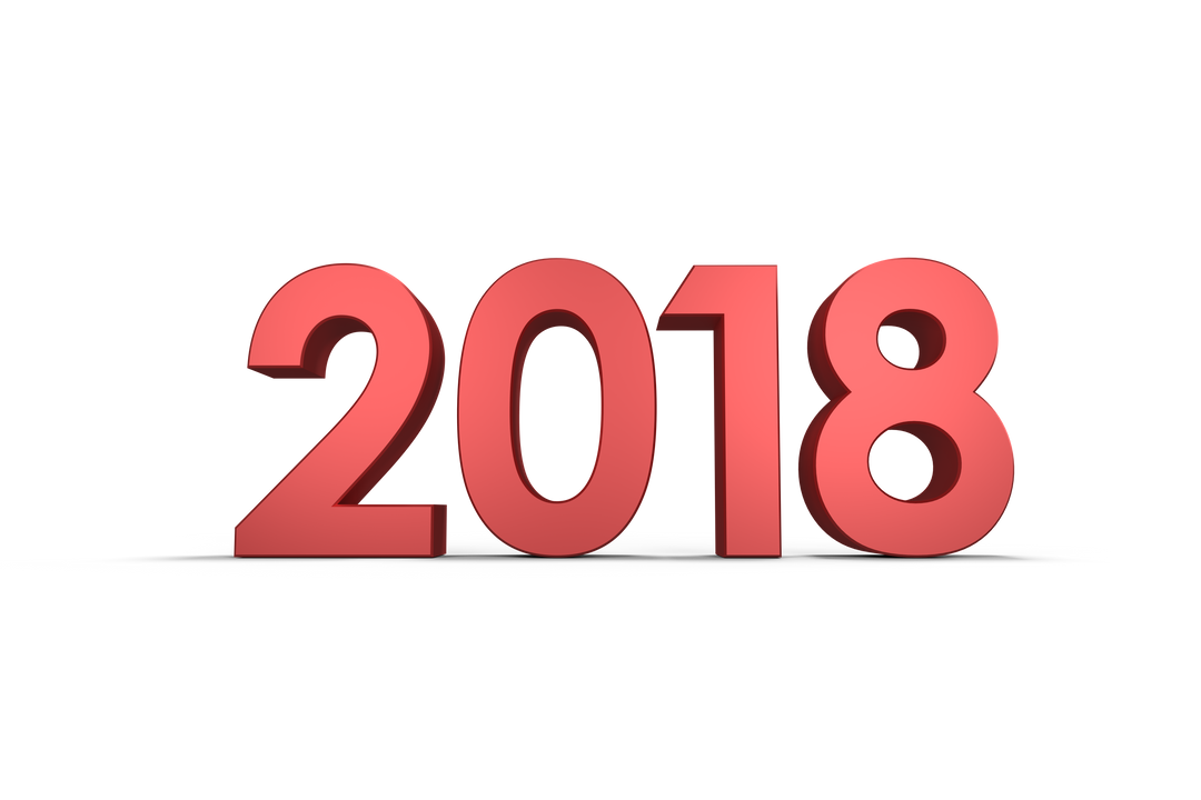 Red Transparent 2018 Typography Design New Year Banner - Download Free Stock Images Pikwizard.com