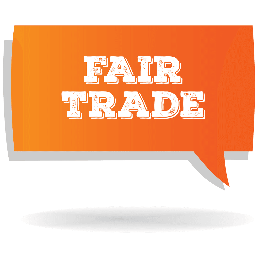 Transparent Fair Trade Speech Bubble Vector Illustration