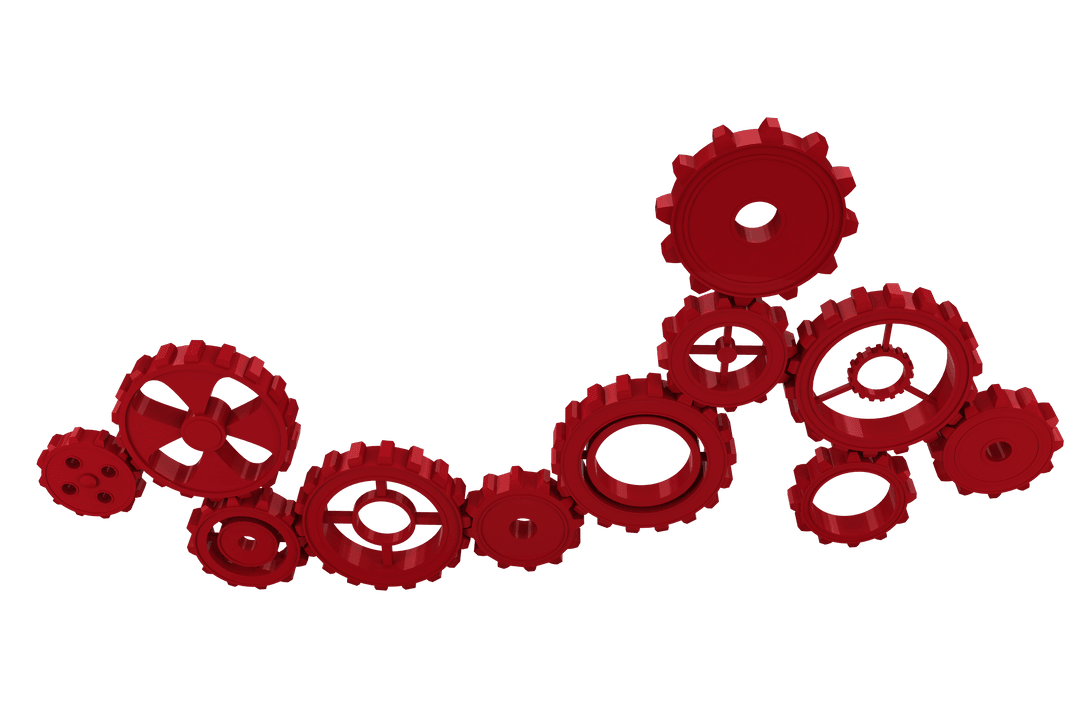 Red Cogs Pattern On Transparent Background Vector Illustration - Download Free Stock Images Pikwizard.com