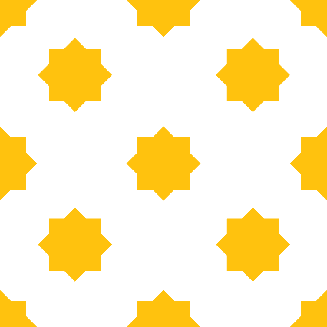 Yellow Star Pattern on Transparent Background Illustration