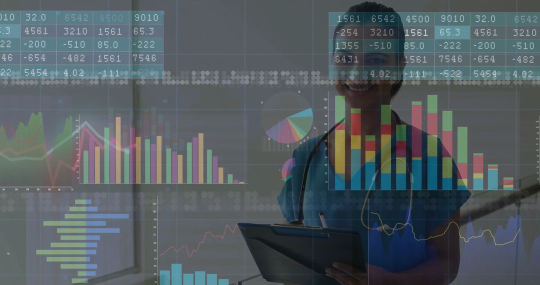 Nurse Utilizing Digital Analytics in Hospital Environment