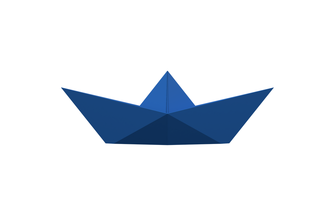 Blue Paper Boat Icon on Transparent Background Vector - Download Free Stock Images Pikwizard.com