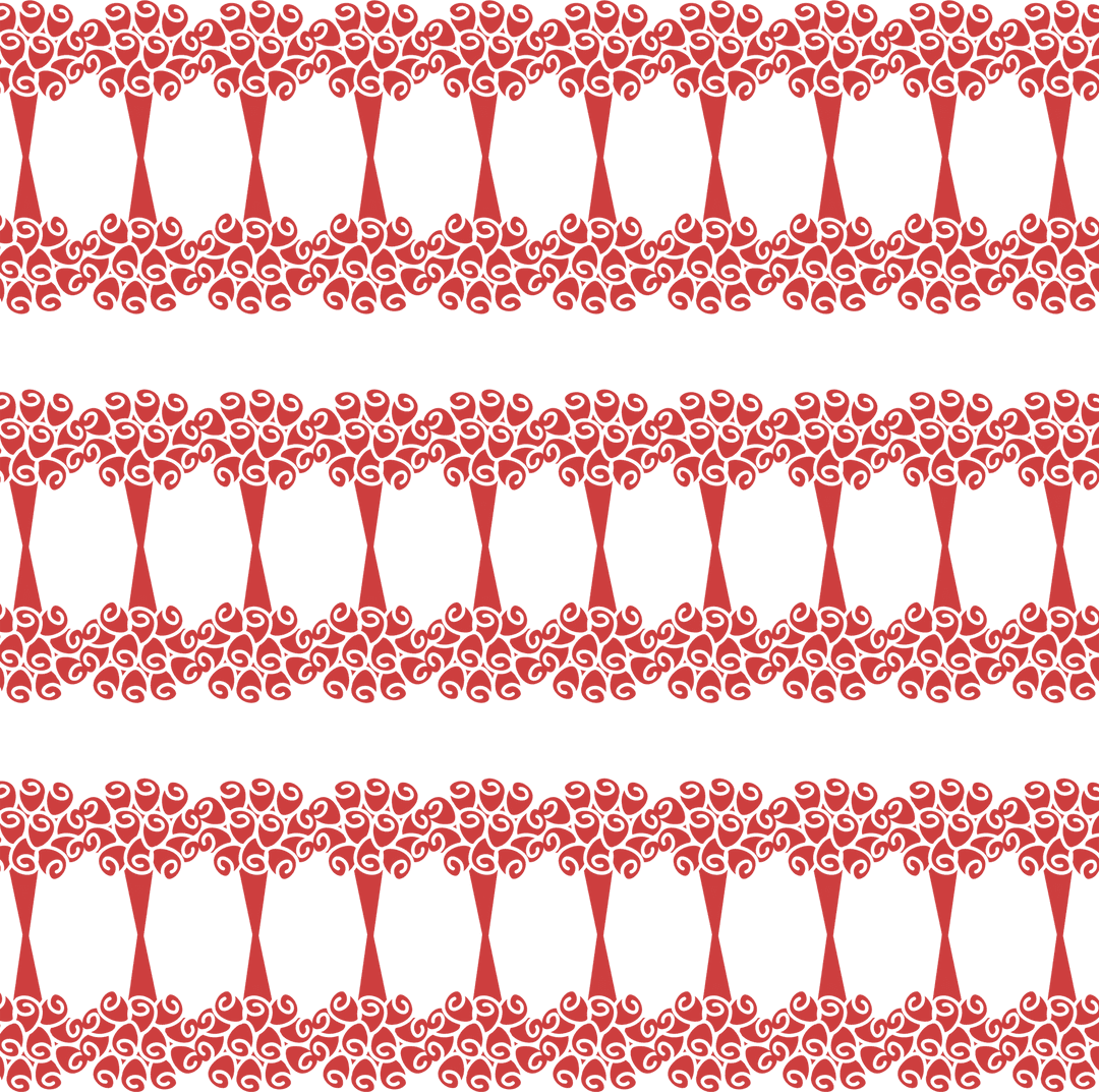 Red Rain Cloud Seamless Pattern with Transparent Background