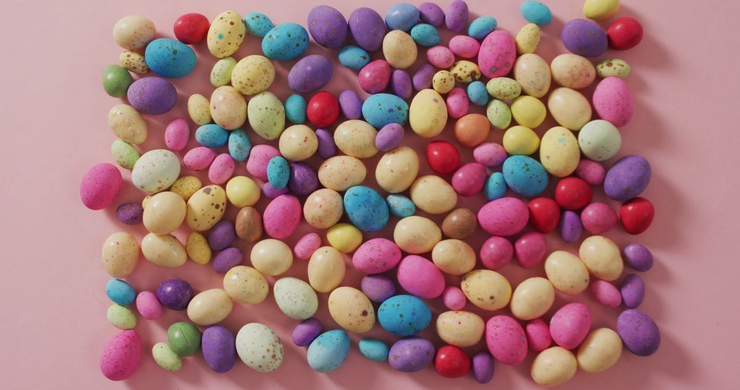 Colorful Assortment of Mini Chocolate Eggs on Pink Background - Free Images, Stock Photos and Pictures on Pikwizard.com