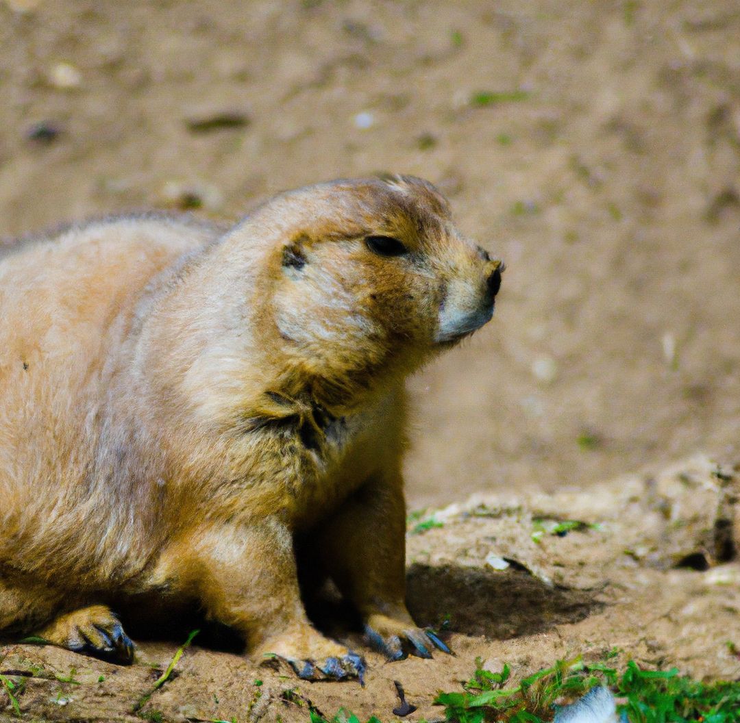 Image of close up of prairie dog on brown background - Free Images, Stock Photos and Pictures on Pikwizard.com