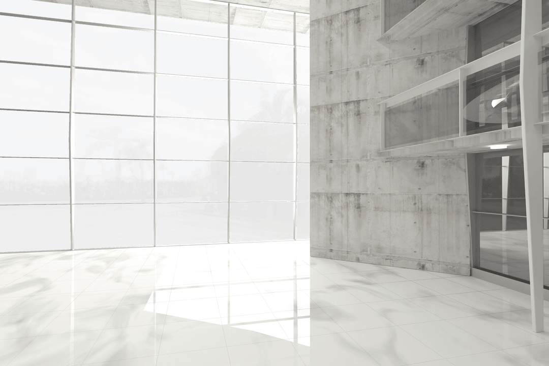 Modern Airport Interior with Glass Walls and Clean Design on Transparent