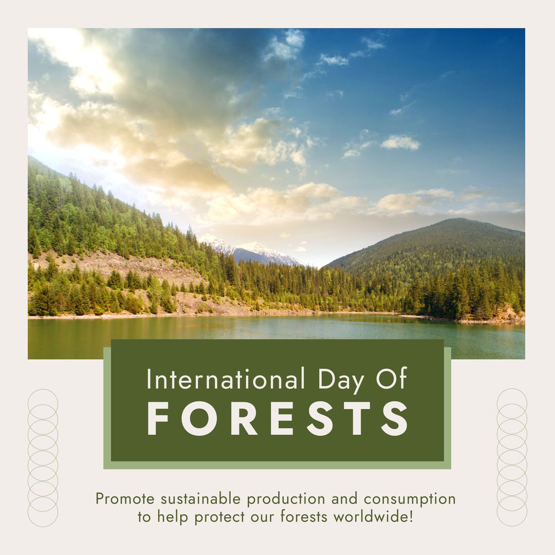 Scenic Mountain Lake Displaying Pristine Forest Scenery