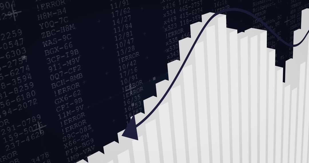 Graph with Data Background Highlighting Market Trends