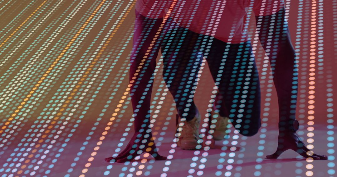 Vibrant Dance Performance with LED Lights and High Heels