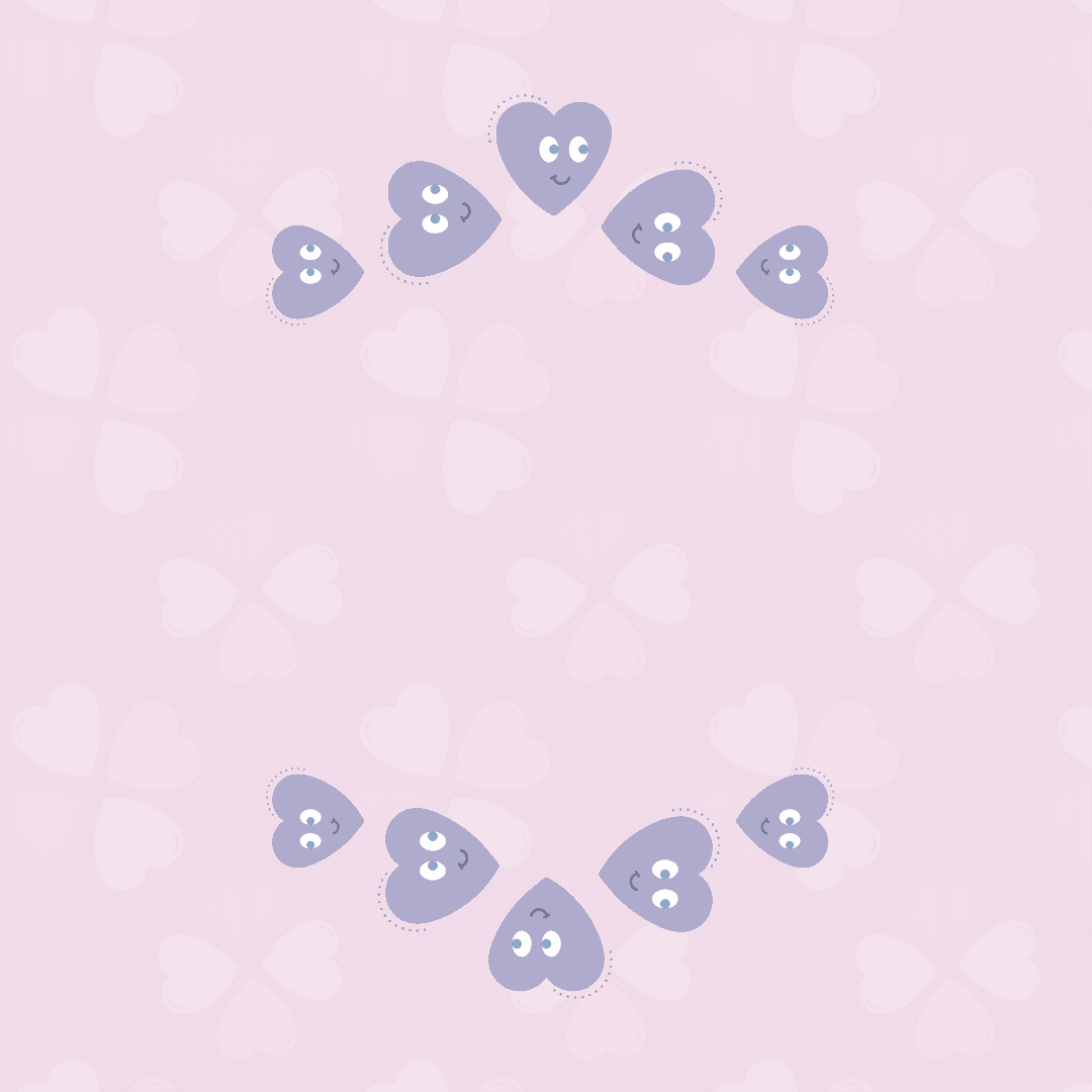 Purple Heart Graphics on Transparent for Valentine's Day Celebrations