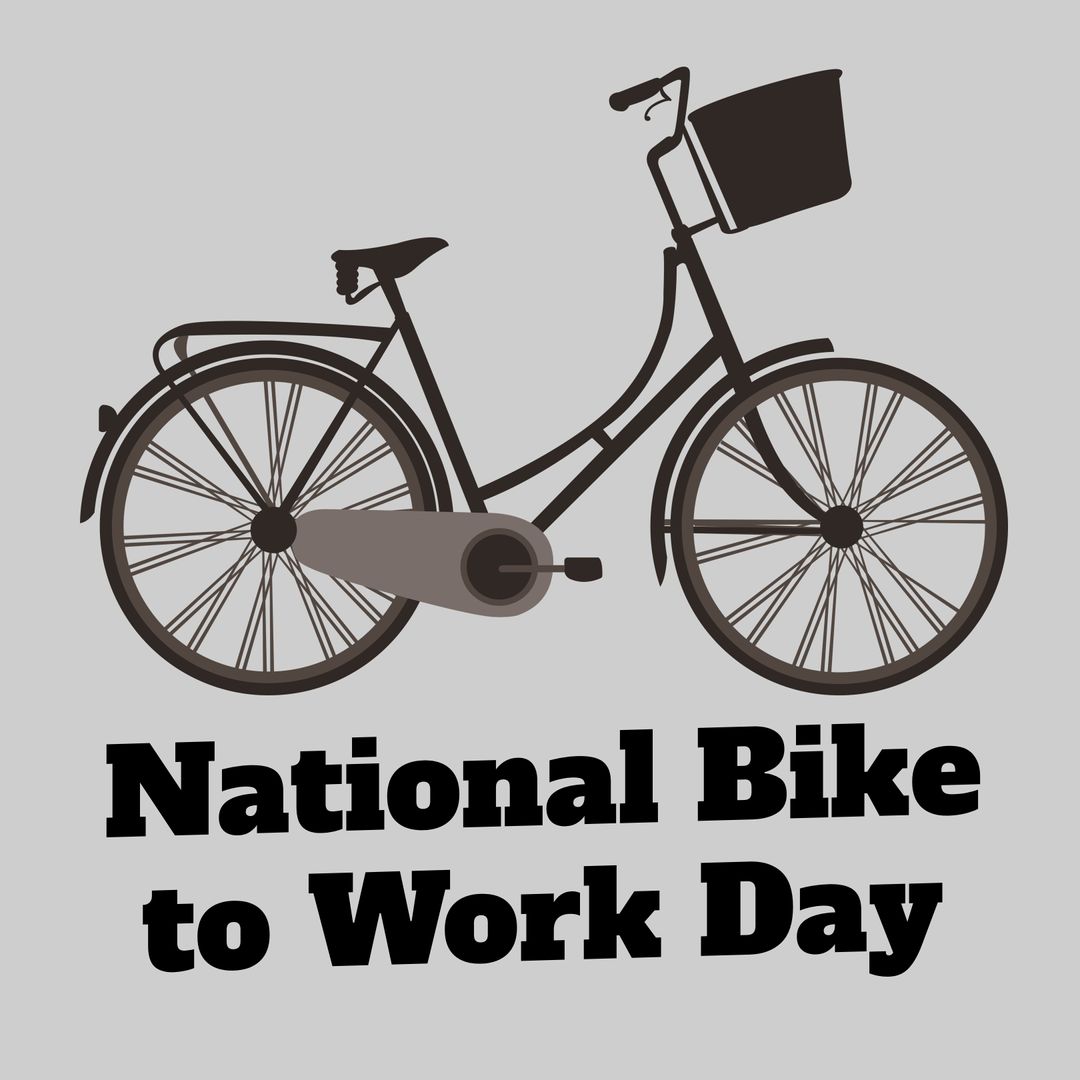National Bike to Work Day Bicycle Graphic for Eco-Friendly Commuting