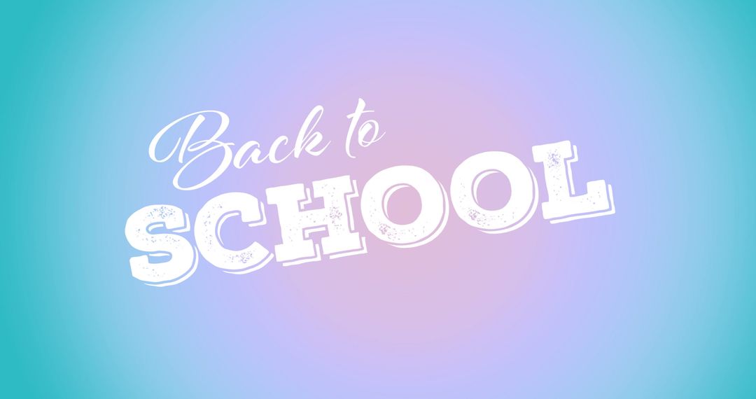 Back to School Text on Pastel Gradient Background