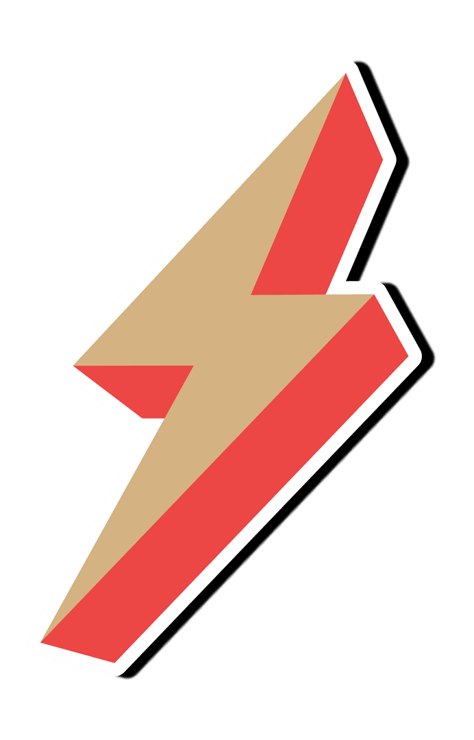 Transparent Lightning Bolt Icon Representing Power and Innovation