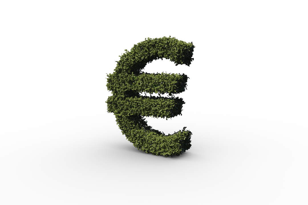 Transparent Green Euro Sign Made of Leaves Symbolizes Eco-friendly Economy - Download Free Stock Images Pikwizard.com