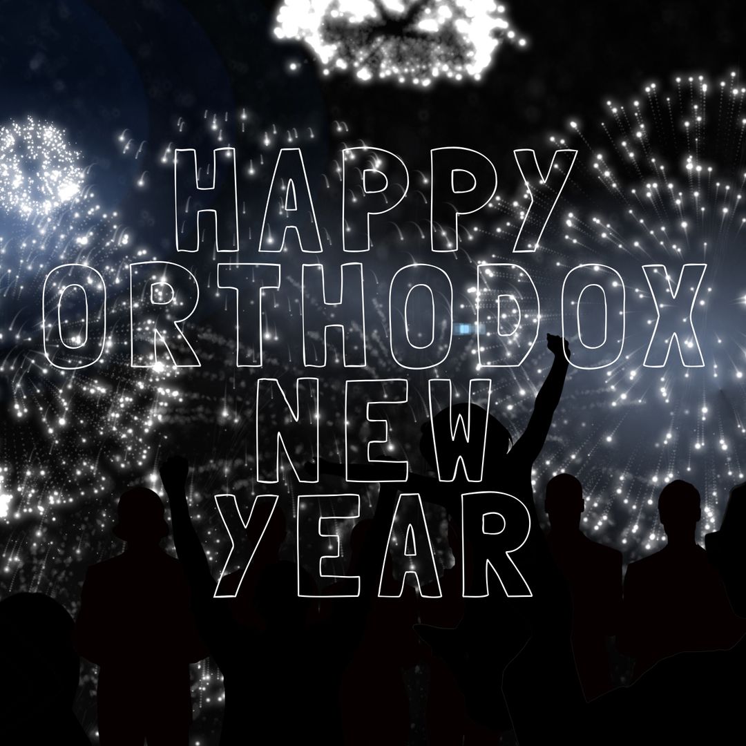 Happy Orthodox New Year Fireworks Celebration