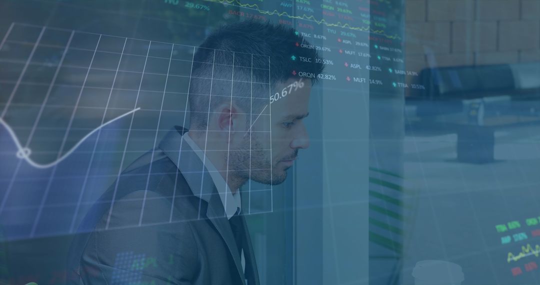 Financial Analyst Processing Stock Market Data in Modern Office