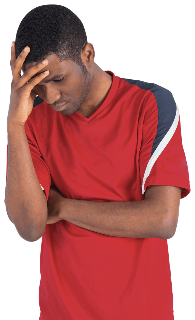 Transparent Disappointed Football Fan Expressing Frustration