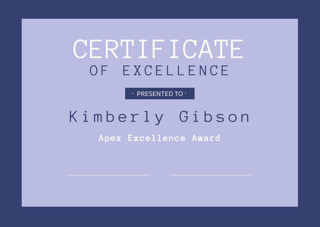 Elegant Certificate of Excellence Template with Bold Typography - Download Free Stock Templates Pikwizard.com