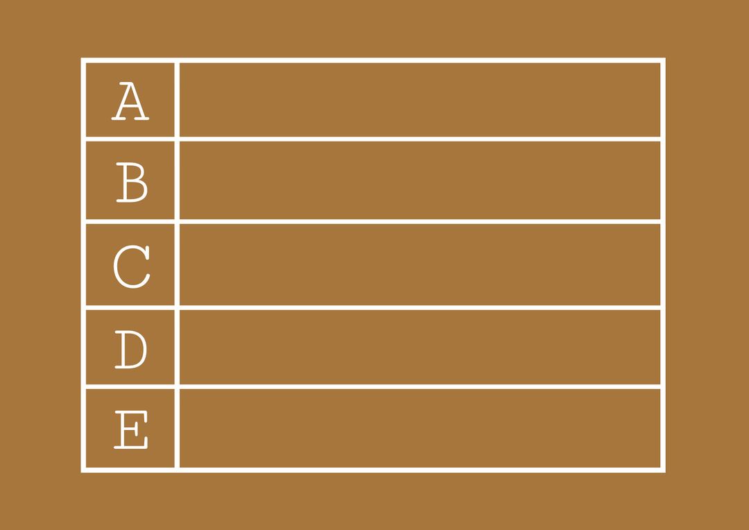 Brown Grid with Labeled Rows for Versatile Information Display - Download Free Stock Images Pikwizard.com