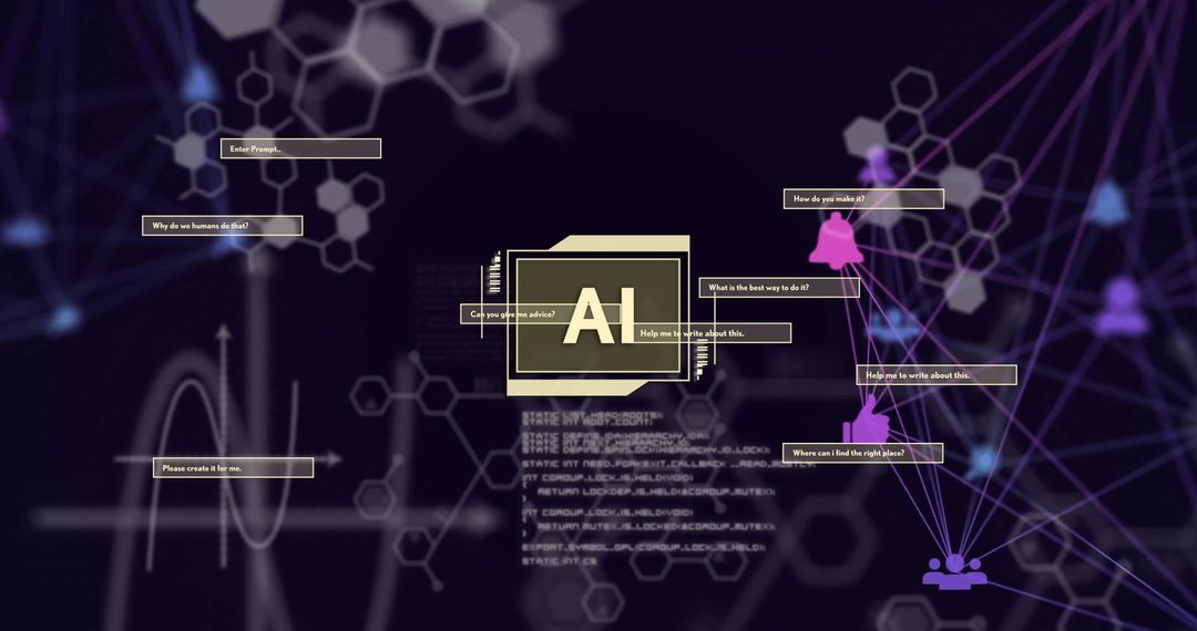 Artificial intelligence data processing concept with network connections