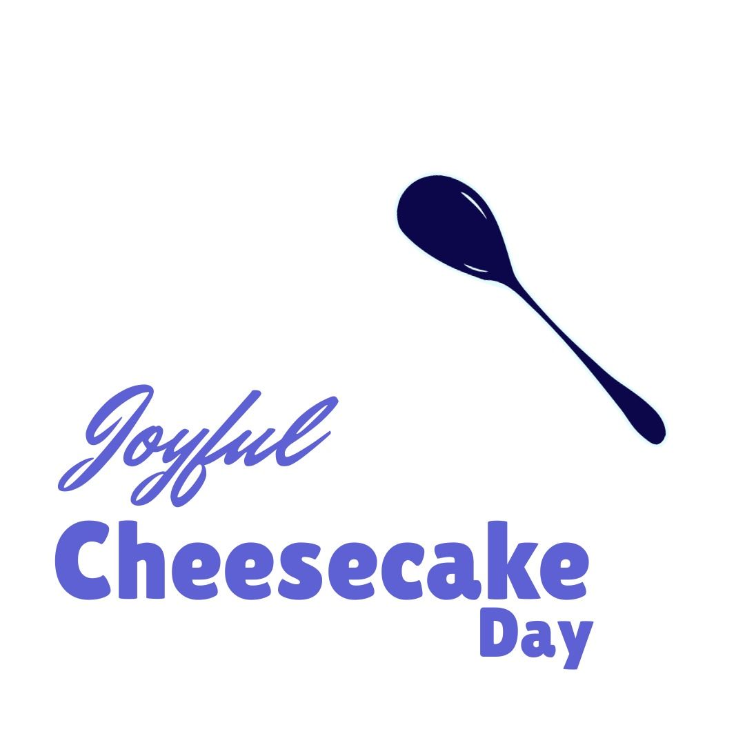 Joyful Cheesecake Day Celebration with Blue Spoon Illustration - Download Free Stock Templates Pikwizard.com