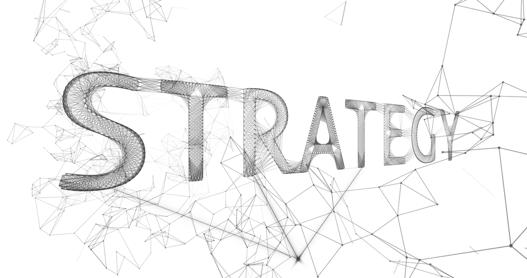 Strategy Text with Abstract Network on Transparent Background - Download Free Stock Images Pikwizard.com