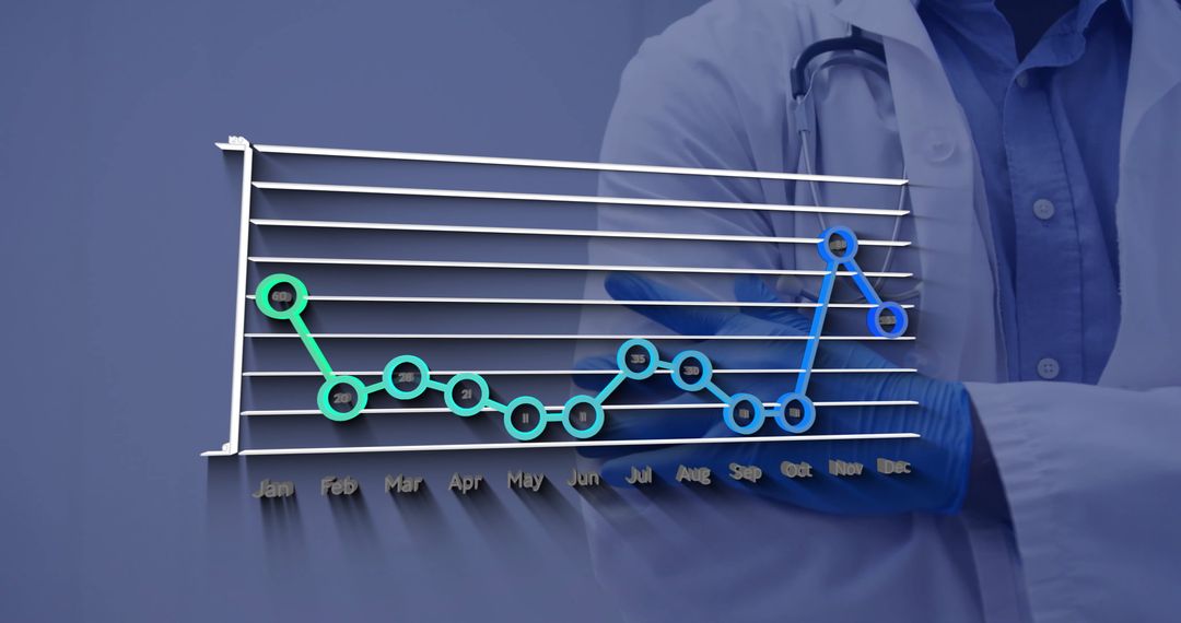 Healthcare Analytics with Doctor Analyzing Growth Chart