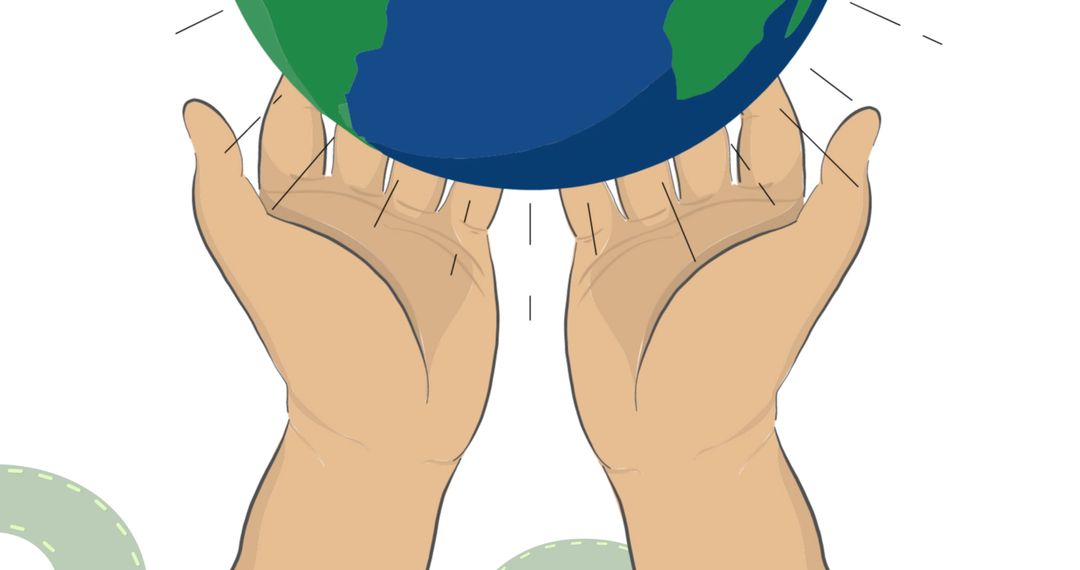 Hands Cradling Globe Concept for Global Education