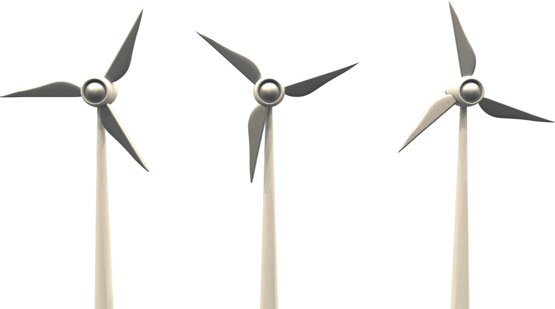 Transparent Wind Turbines in Clean Energy Concept