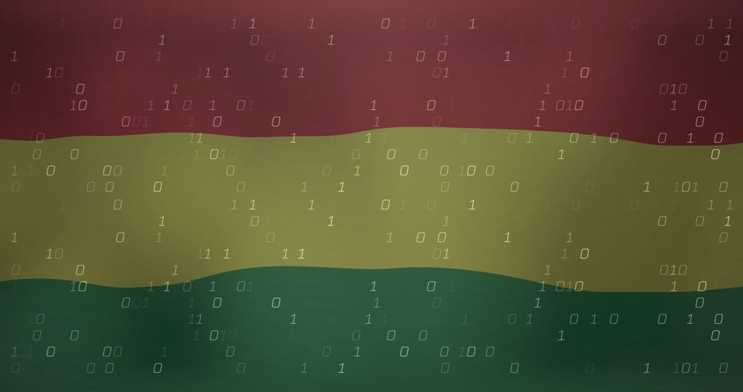 Financial Data and Binary Code Over Bolivia Flag