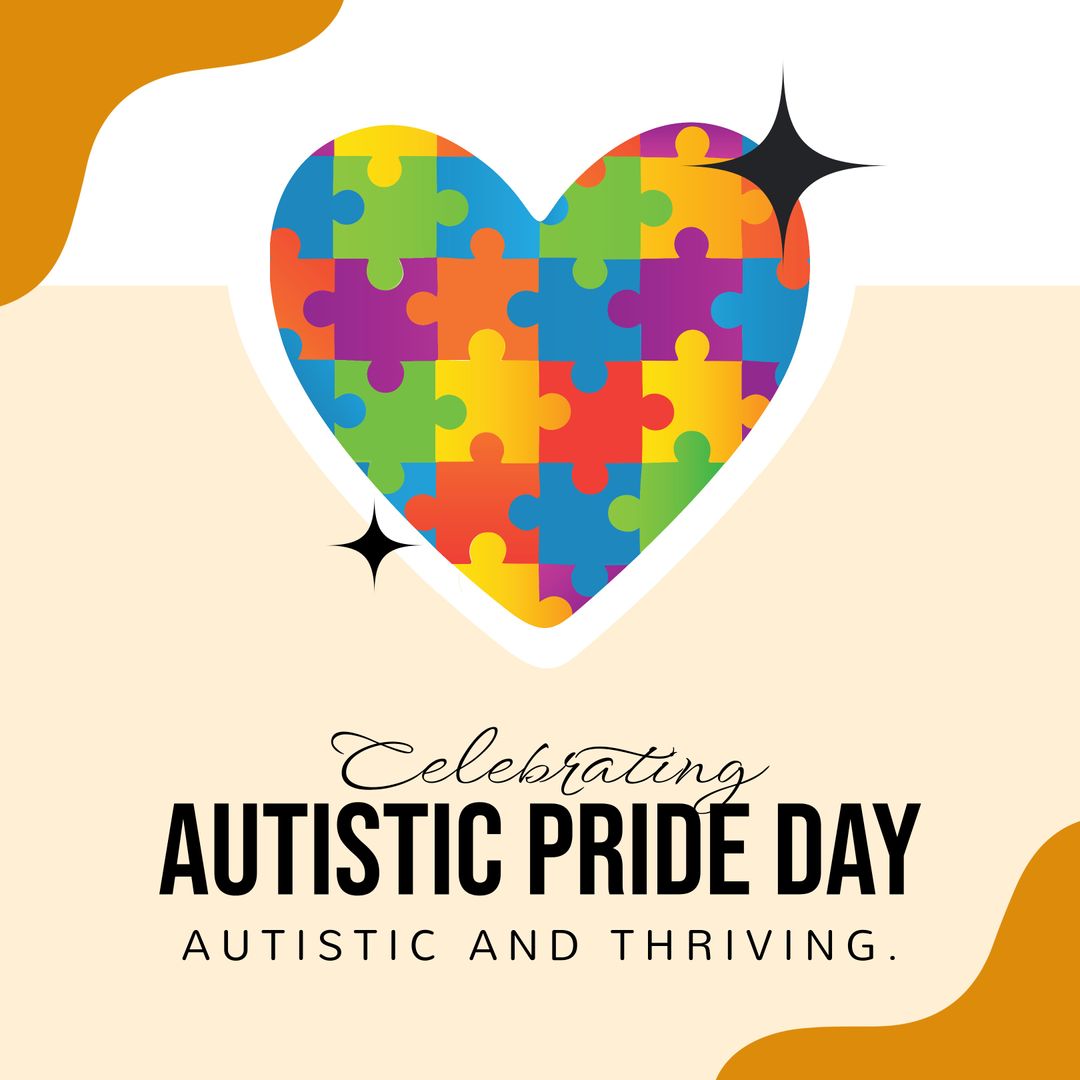 Colorful Heart Celebrating Autistic Pride Day