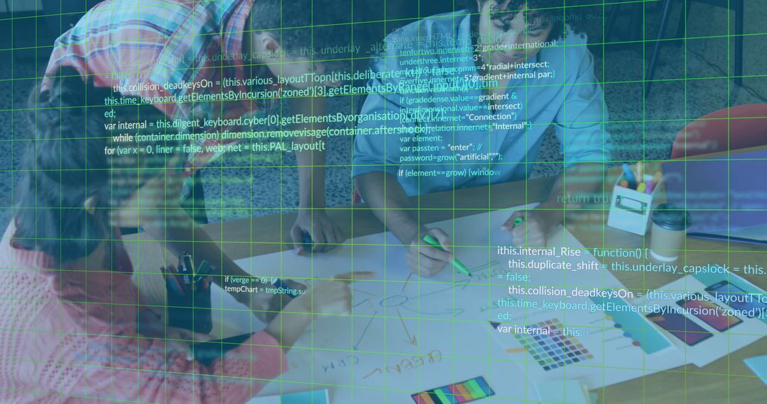 Collaborative Design Session in High-Tech Creative Studio