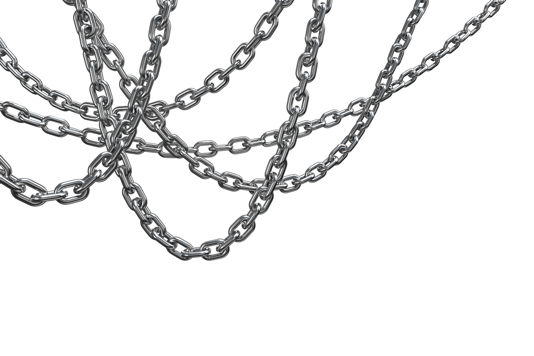 Transparent Background of Tangled Silver Metal Chains - Download Free Stock Images Pikwizard.com