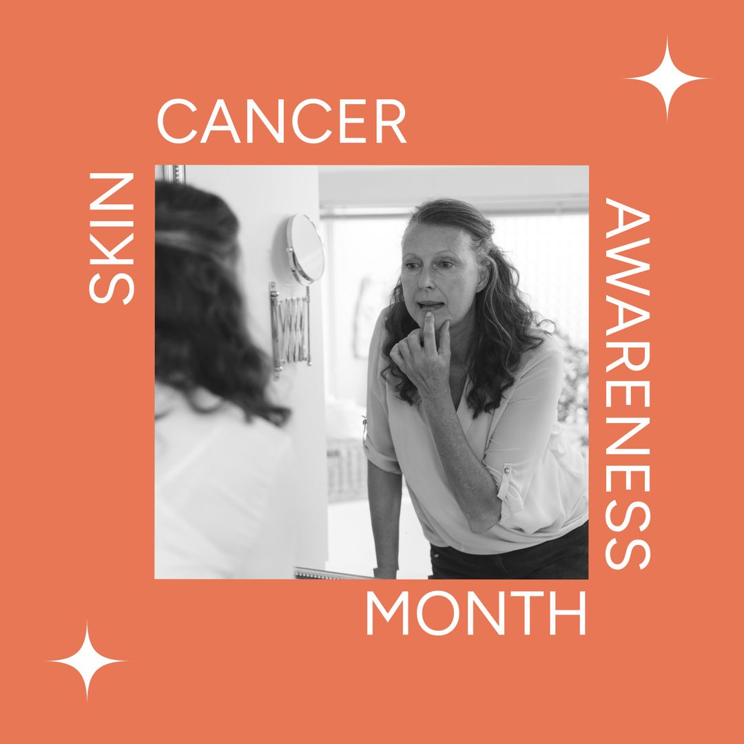 Skin Cancer Awareness Month Woman Checking Skin