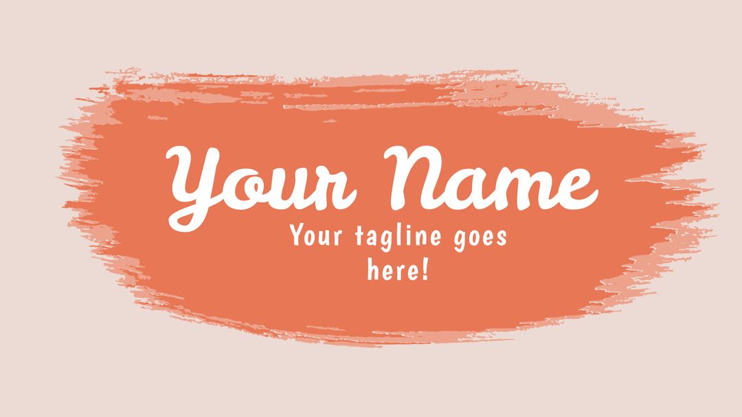Customizable Brushstroke Template for Personal Branding