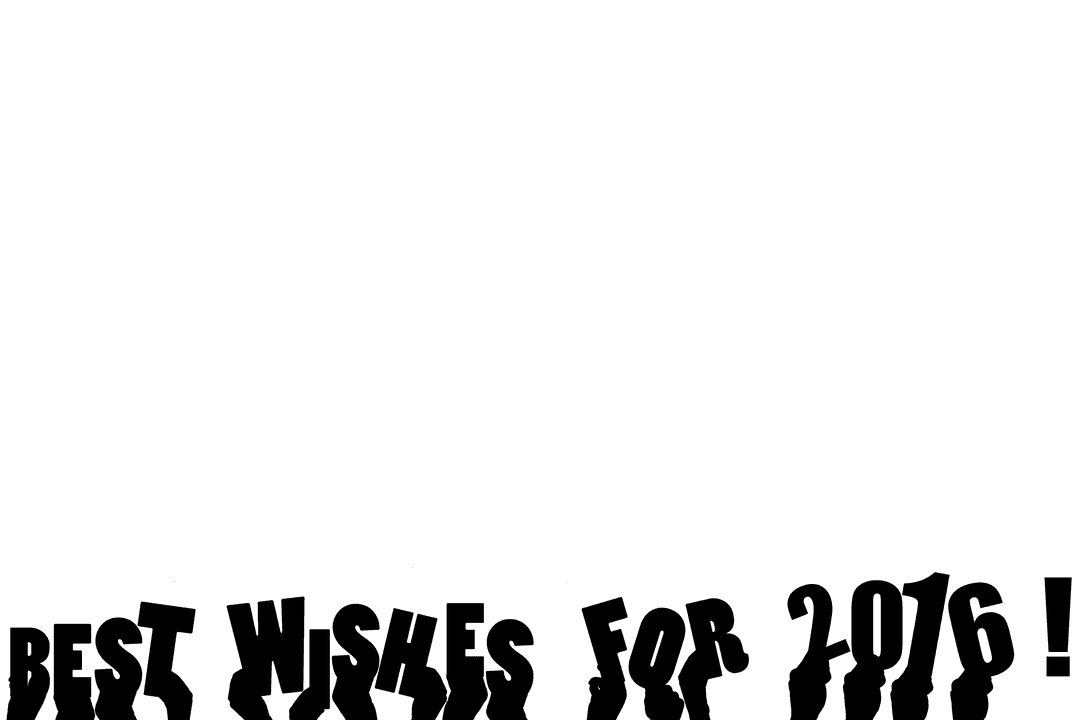 Transparent Hands with Best Wishes for 2016