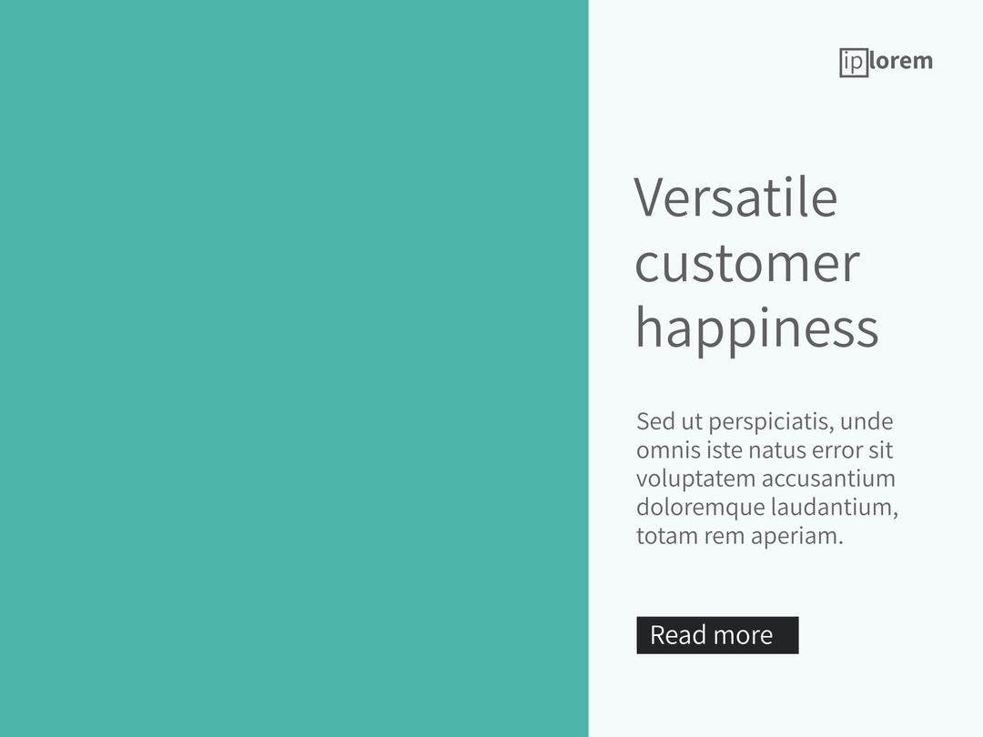 Minimalist Corporate Design Highlighting Customer Satisfaction