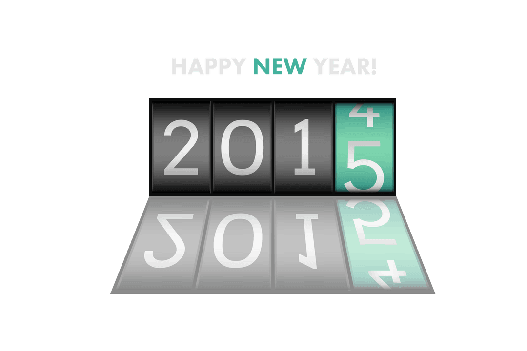 Digital Calendar Illustration On Transparent Background New Year Theme