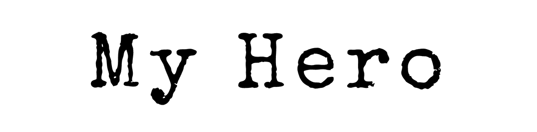 My Hero Bold Text on Transparent Background
