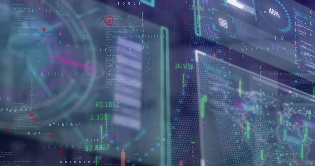 Digital Data Processing Technology Interface Screens