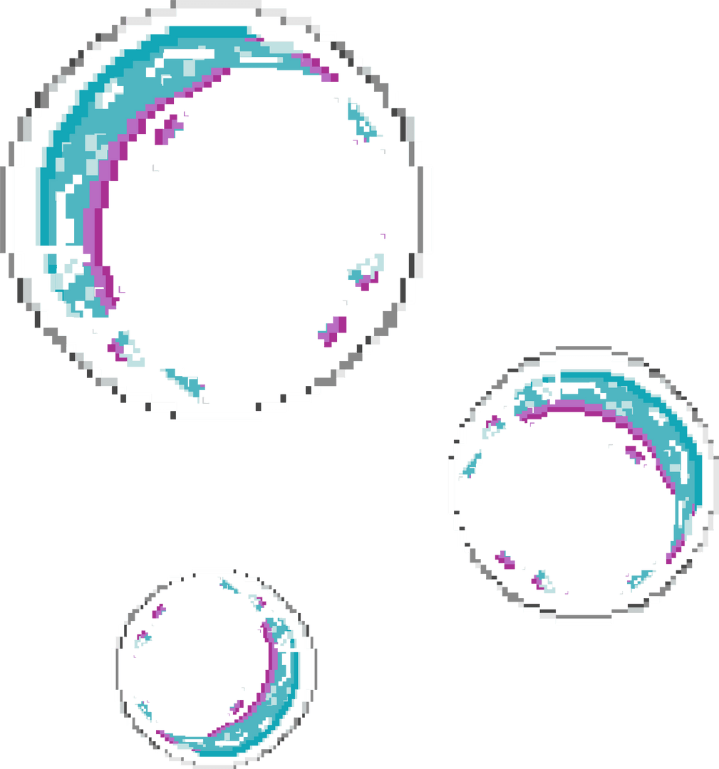 Floating Translucent Soap Bubbles with Aqua and Purple Highlights