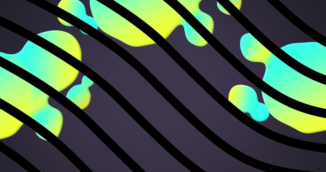 Abstract Multicolored Wave Pattern on Gray Background