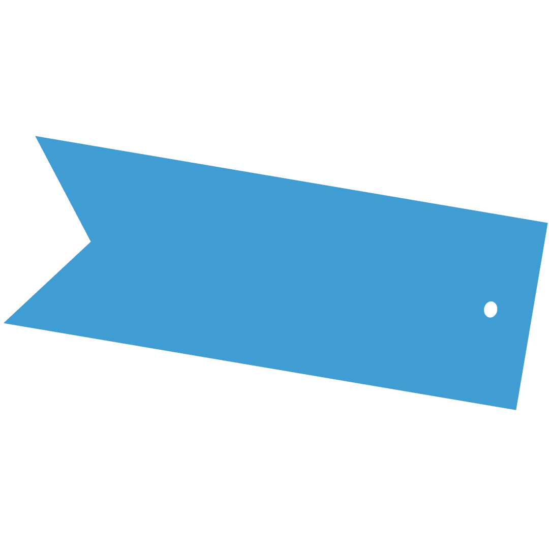Abstract Blue Arrow-shaped Illustration on Transparent Background