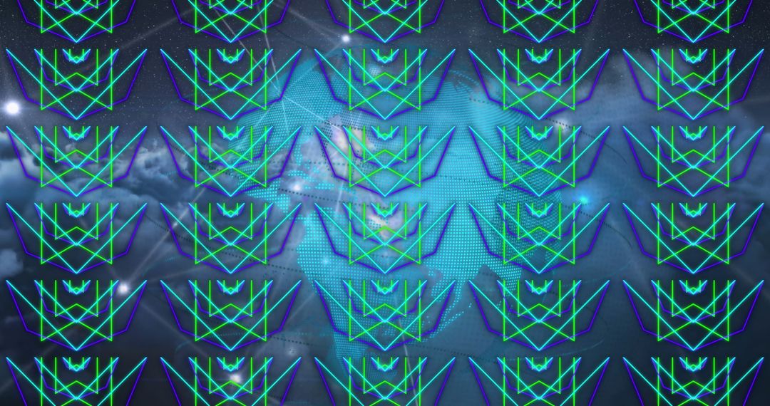 Digital Interface on Global Business Concept Background