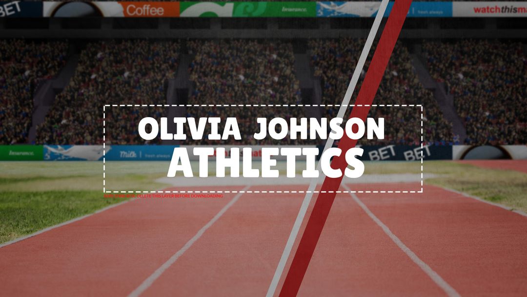 Dynamic Running Track with Athlete Name Displayed - Download Free Stock Images Pikwizard.com